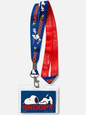 NWT Snoopy Dog Lanyard ID Badges Iphone Strap Name Pass Neck Card Holder Case